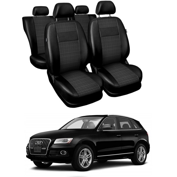 Huse Scaune premium Audi Q5 2009-2017, piele+textil premium