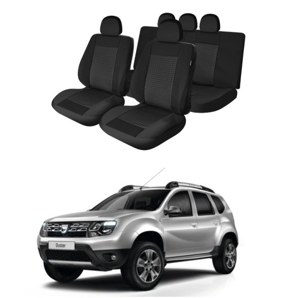Huse Scaune Dedicate Dacia Duster 2010-2015 Premium 100% bumbac si textil