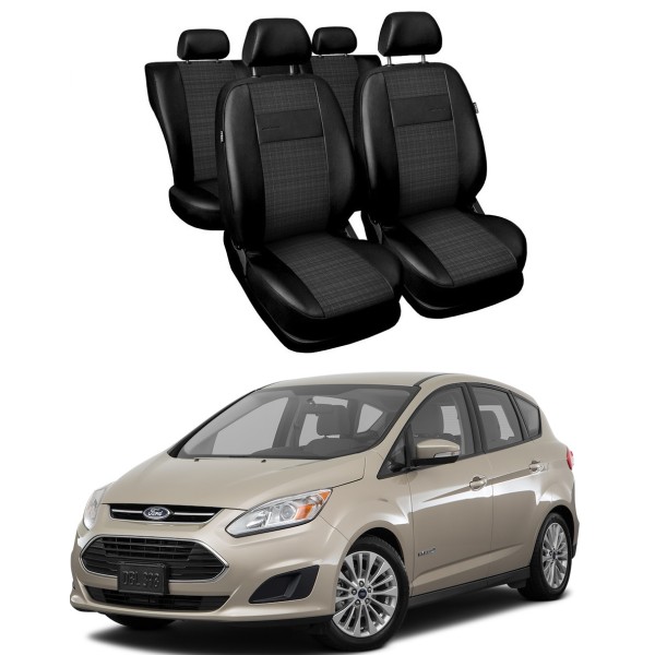Huse Scaune Ford C-MAX 2013-2017 din piele si material textil