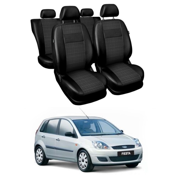 Huse Scaune premium Ford Fiesta 2002-2008 din piele si material textil