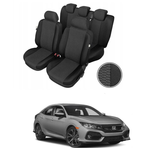 Huse Scaune Dedicate Honda Civic sedan/hatchback 2015-2019 Premium Bancheta Fractionata