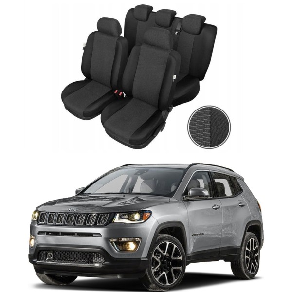 Huse Scaune Dedicate Jeep Compass 2012-2019 Premium Bancheta Fractionata