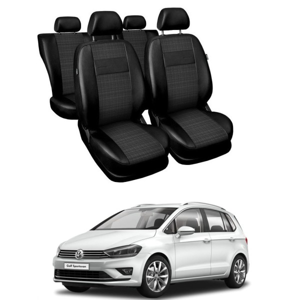 Huse Scaune piele si material textil (VW) Volkswagen Golf 7 Sportsvan