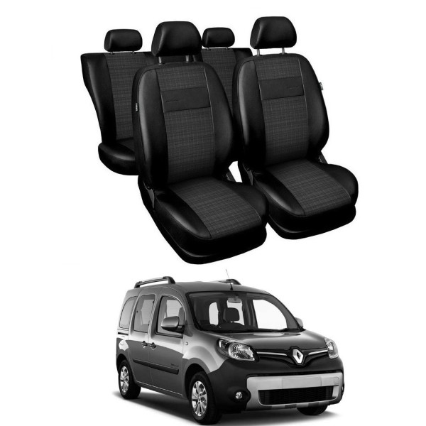 Huse Scaune piele si material textil Renault Kangoo 2008-2020