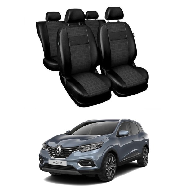 Huse Scaune din piele si material textil Renault Kadjar 2015-2019