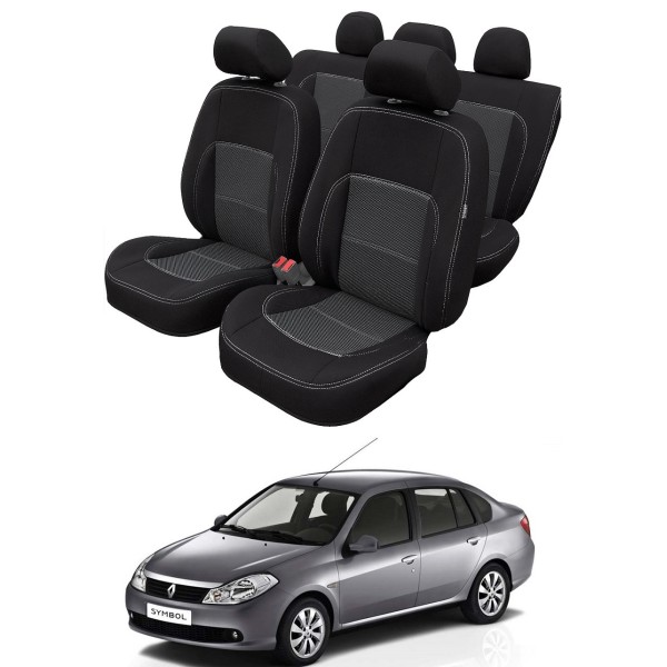 Huse Scaune Dedicate Renault Symbol 2001-2012 Premium Bancheta Fractionata