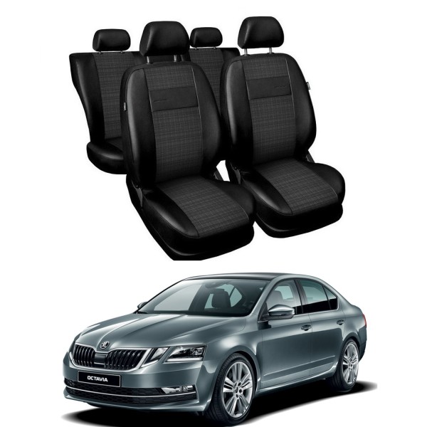 Huse Scaune din piele si material textil Skoda Octavia 2014-2020