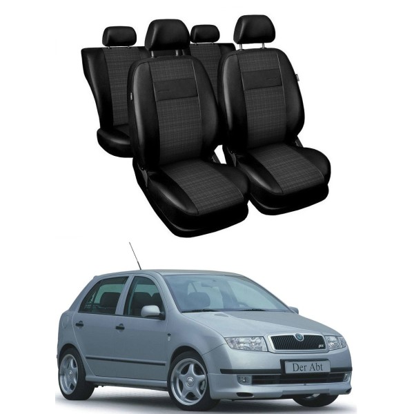 Huse Scaune din piele si material textil Skoda Fabia 1999-2007