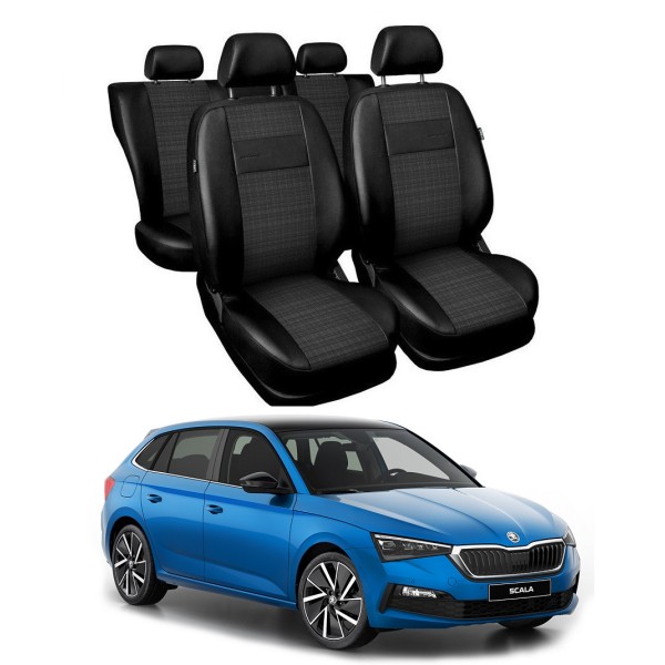 Huse Scaune din piele si material textil Skoda Scala 2018-2020
