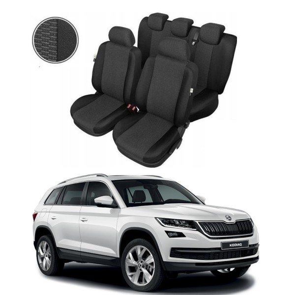 Huse Scaune Dedicate Skoda Kodiaq 2016-2020 Premium Bancheta Fractionata