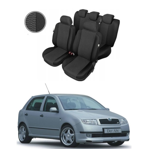 Huse Scaune Dedicate Skoda Fabia 1999-2007 Premium Bancheta Fractionata