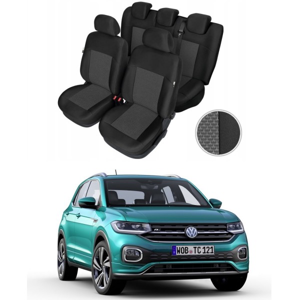 Huse Scaune Dedicate (VW) Volkswagen T-Cross 2019-2020 Premium Bancheta Fractionata