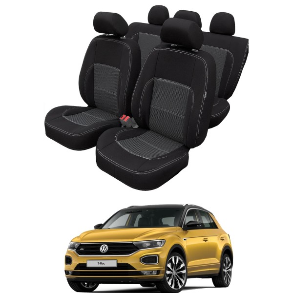 Huse Scaune Dedicate (VW) Volkswagen T-ROC  Premium Bancheta Fractionata