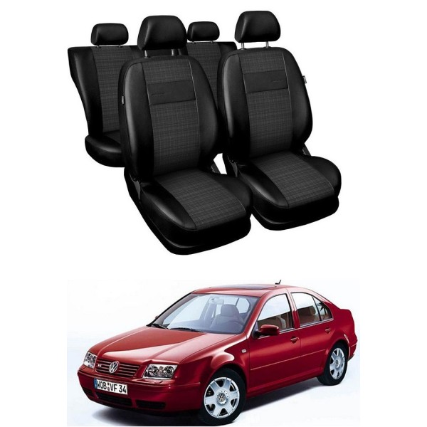 Huse Scaune piele si material textil Vw Bora 1999-2005