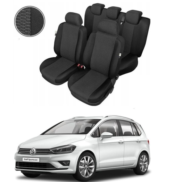 Huse Scaune Dedicate Premium (VW) Volkswagen Golf Sportsvan  Bancheta Fractionata