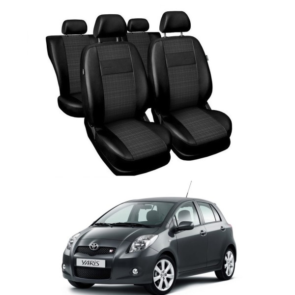 Huse Scaune din piele si material textil Toyota Yaris 2005-2010
