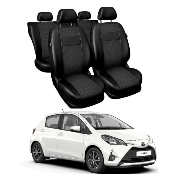 Huse Scaune din piele si material textil Toyota Yaris 2014-2020