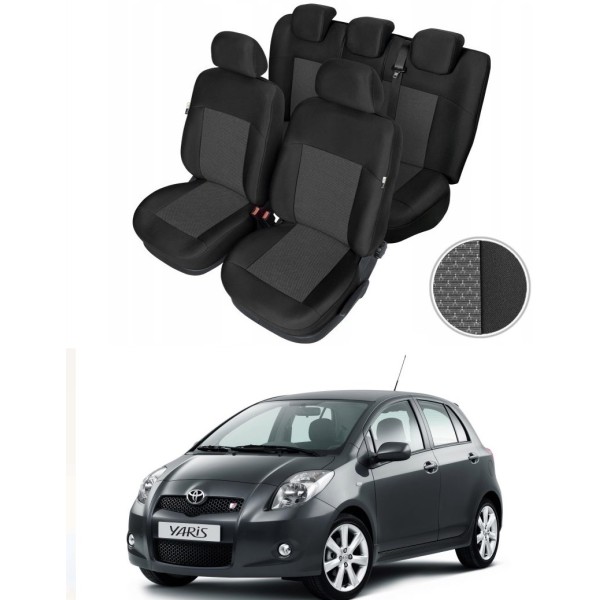 Huse Scaune Dedicate Toyota Yaris 2005-2010 Premium Bancheta Fractionata