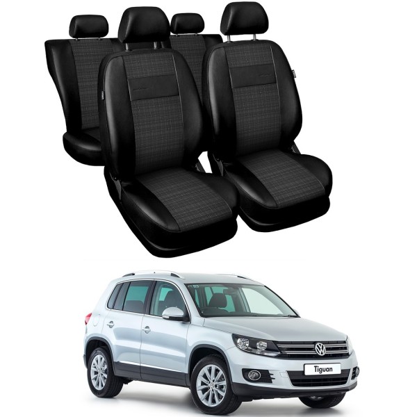 Huse Scaune Vw Tiguan 2008-2015 dedicate din piele si material textil
