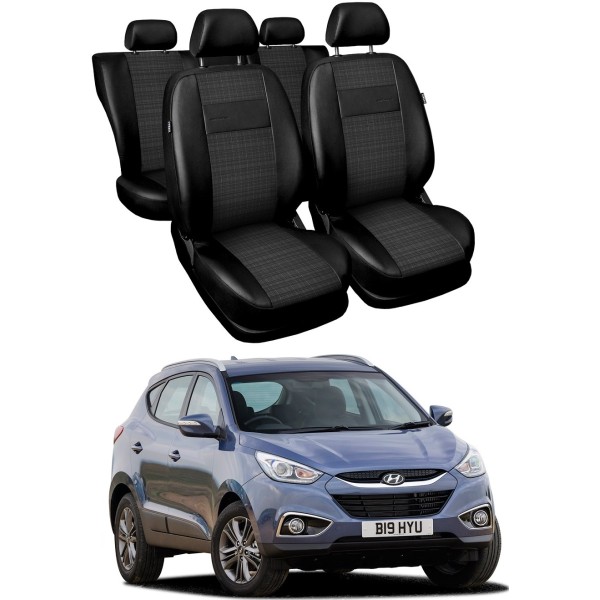 Huse Scaune Hyundai ix 35 2009-2015,  din piele+textil premium