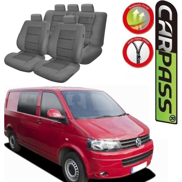 Huse Scaune Dedicate Vw Transporter T5 2004-2010 Kombi 5 locuri Premium