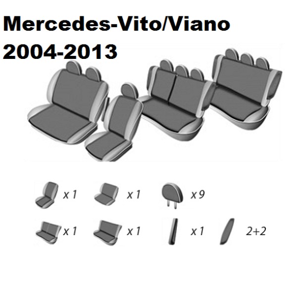 Huse Scaune Dedicate Mercedes Viano/Vito 9 Locuri (8+1) 2004-2013 Premium Huse Scaune Dedicate Mercedes Viano/Vito 9 Locuri (8+1) 2004-2013 Premium