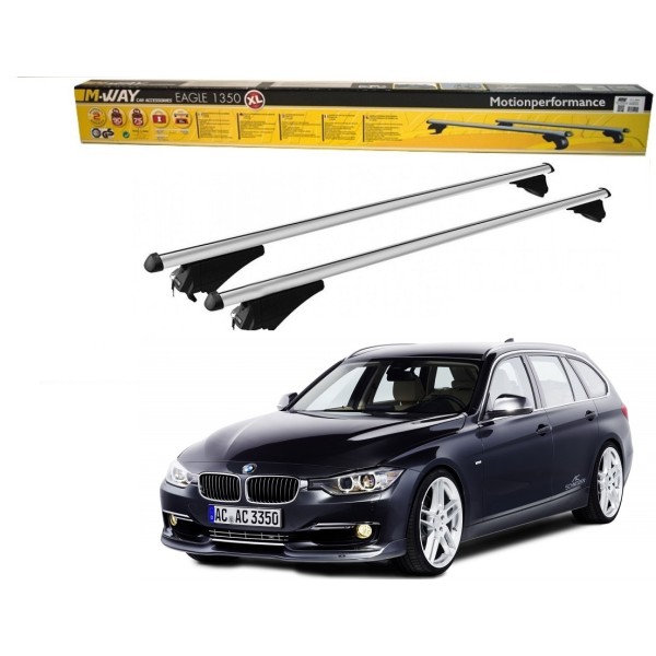 Bare portbagaj pentru Bmw F31 Seria 3 Touring  2015 din aluminiu cu sistem antifurt si cheie