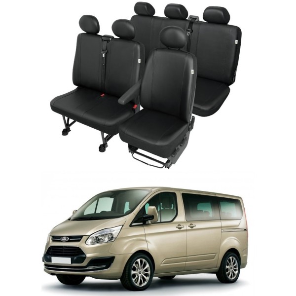 Huse Scaun din piele dedicate Ford Transit Custom 6 locuri 2012-2019