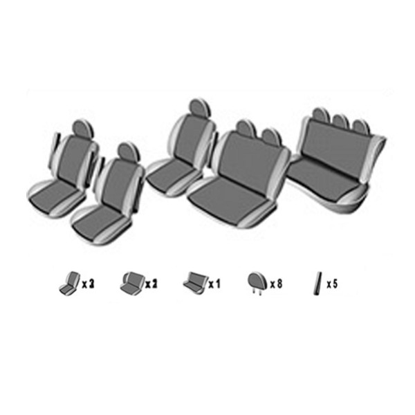 Huse Scaune dedicate Vw T5 Caravelle 8 locuri 2009-2016 Huse Scaune dedicate Vw T5 Caravelle 8 locuri 2009-2016
