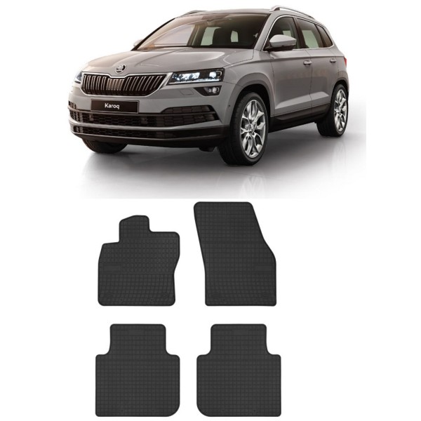 Set covorase auto din cauciuc Skoda Karoq SUV 2017-2019