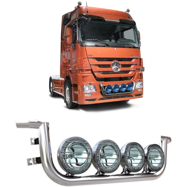 Bullbar/Bara Proiectoare Inox Grila Partea Inferioara Mercedes Actros Mp2,Mp3 2003-2010