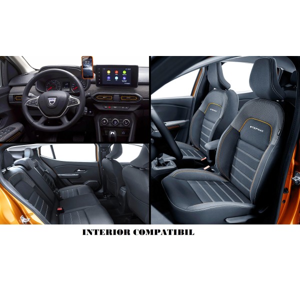 Huse Scaune din piele si material textil Dacia Sandero 2021