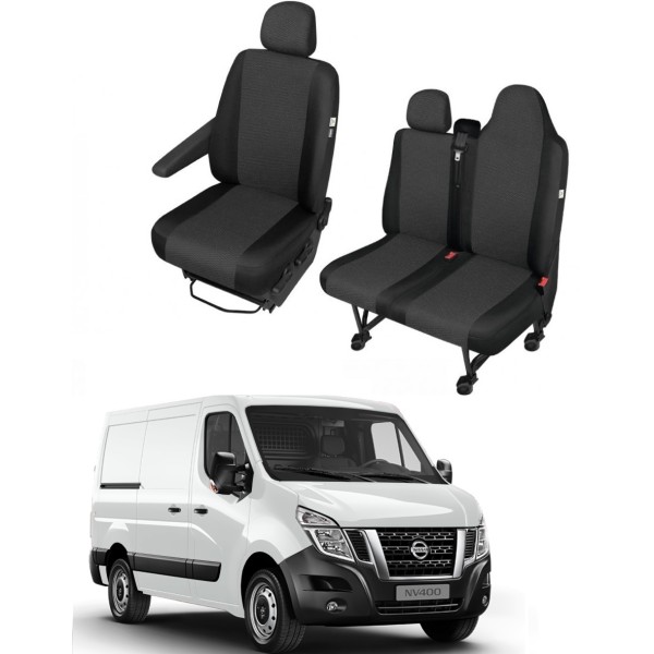 Huse Scaune 3 locuri Nissan NV400 cu cotiera si scaun pasager integrat