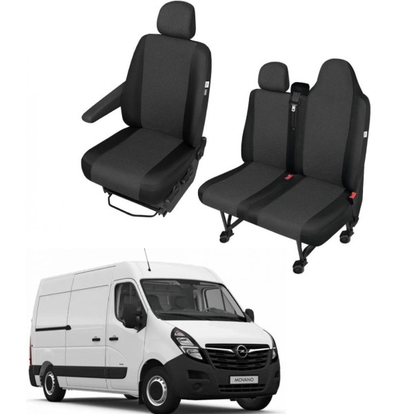 Huse Scaune 3 locuri Opel Movano 2019-2021 cu cotiera si scaun pasager integrat