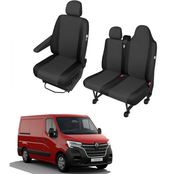Huse Scaune 3 locuri Renault Master 2019-2021 cu cotiera si scaun pasager integrat