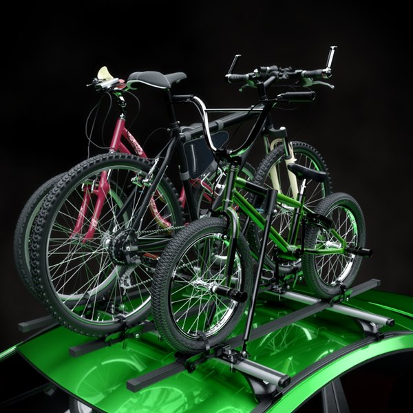 Suporti Bicicleta pentru 3 biciclete montate pe bare portbagaj auto din otel sau aluminiu