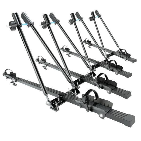 Suporti Bicicleta pentru 4 biciclete montate pe bare portbagaj auto din otel sau alumiu Suporti Bicicleta pentru 4 biciclete montate pe bare portbagaj auto din otel sau alumiu