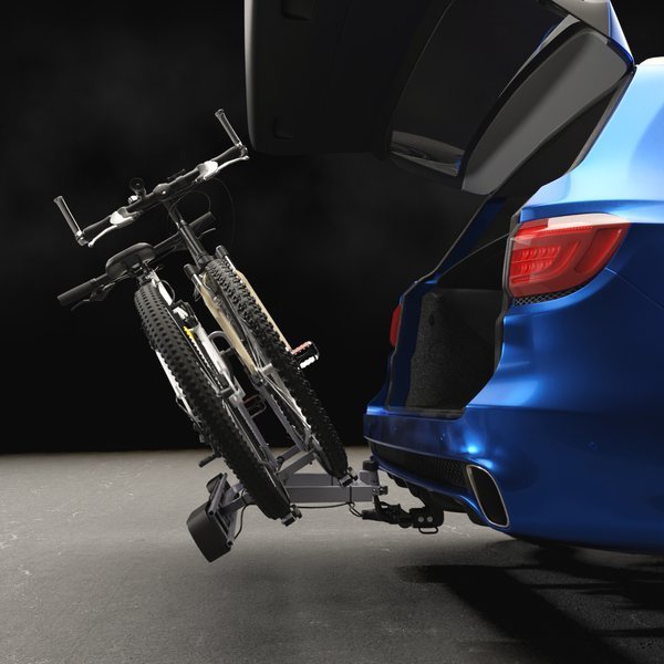 Suport 2 Biciclete prindere pe carligul de remorcare cu functia de pliere si basculare Tytan Plus Compact Suport 2 Biciclete prindere pe carligul de remorcare cu functia de pliere si basculare Tytan Plus Compact