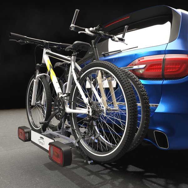 Suport 2 Biciclete prindere pe carligul de remorcare cu functia de pliere si basculare Tytan Plus Compact Suport 2 Biciclete prindere pe carligul de remorcare cu functia de pliere si basculare Tytan Plus Compact