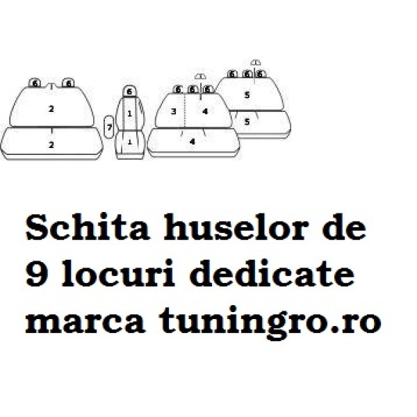 Huse Scaune 9 locuri Toyota Proace 2015-2022 din bumbac 8+1 locuri Huse Scaune 9 locuri Toyota Proace 2015-2022 din bumbac 8+1 locuri