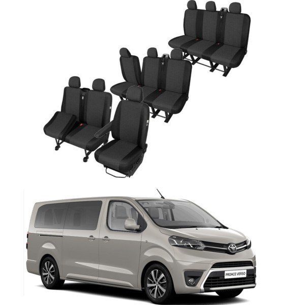 Huse Scaune 9 locuri Toyota Proace Verso 2016-2021 din bumbac 8+1 locuri