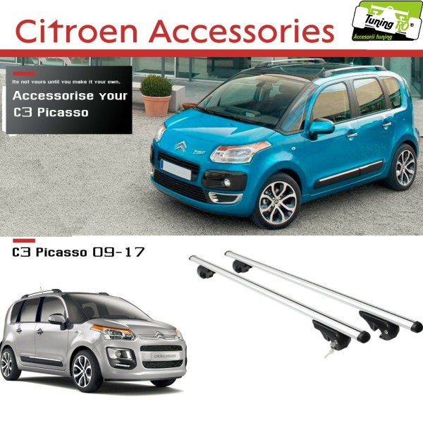 Bare Portbagaj Aero Citroen C3 Picasso 2009-2017 cu sistem antifurt