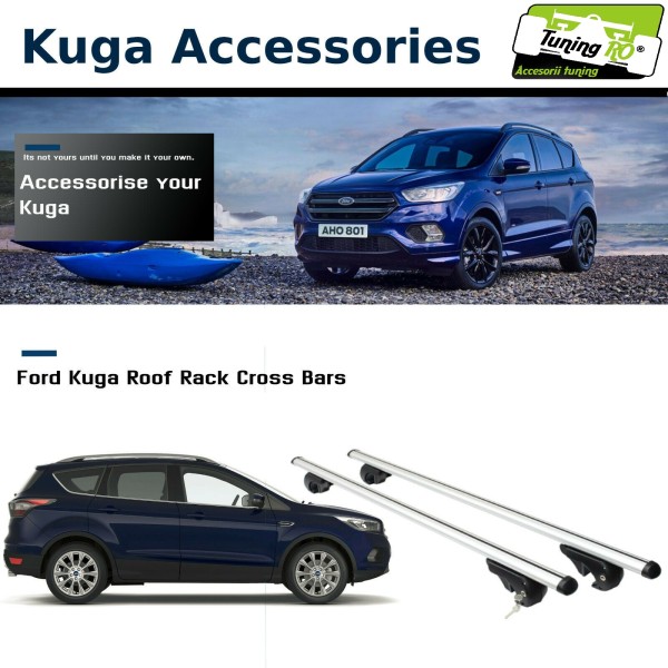 Bare Portbagaj Aero Ford Kuga 2013-2019 din aluminiu cu sistem antifurt
