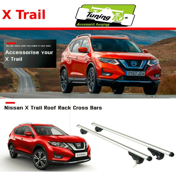 Bare Portbagaj Aero Nissan X-trail 2013-2021 dedicate cu sistem antifurt