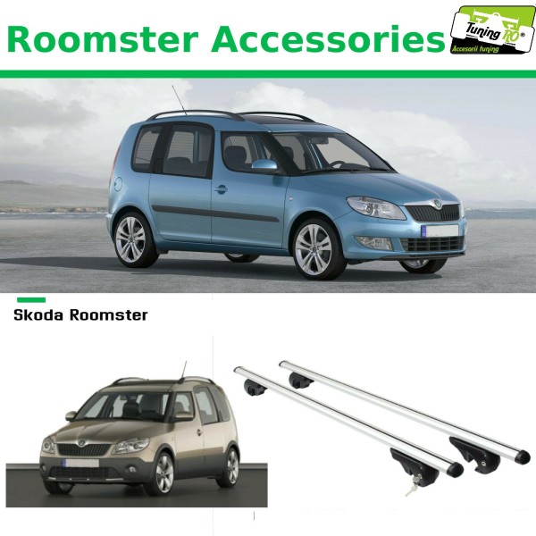 Bare Portbagaj Aero Skoda Roomster din aluminiu cu sistem antifurt