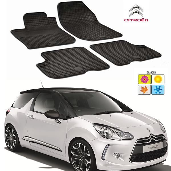 Set covorase auto Hitech din cauciuc Citroen DS3 2009-2016