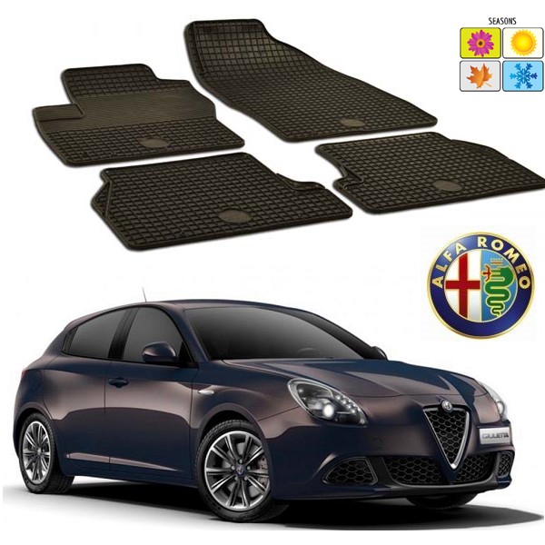 Set covorase auto Hitech din cauciuc Alfa Romeo Giulietta 2010-2016