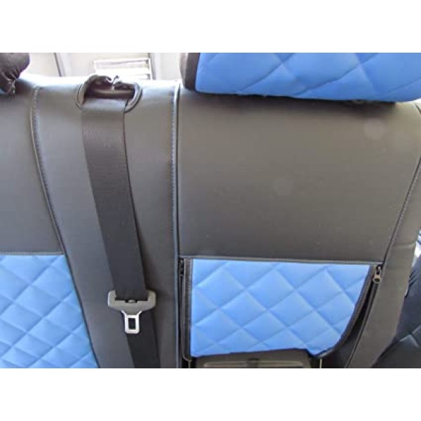 Huse Scaune Vw Transporter T4 1993-2002 culoare Albastru din piele romb cu masuta si cotiera sofer Editie Speciala Huse Scaune Vw Transporter T4 1993-2002 culoare Albastru din piele romb cu masuta si cotiera sofer Editie Speciala