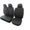 Huse Scaune Ford Transit Custom 2017-2024 culoare Negru din piele romb cu masuta si cotiera sofer Editie Speciala Huse Scaune Ford Transit Custom 2017-2024 culoare Negru din piele romb cu masuta si cotiera sofer Editie Speciala