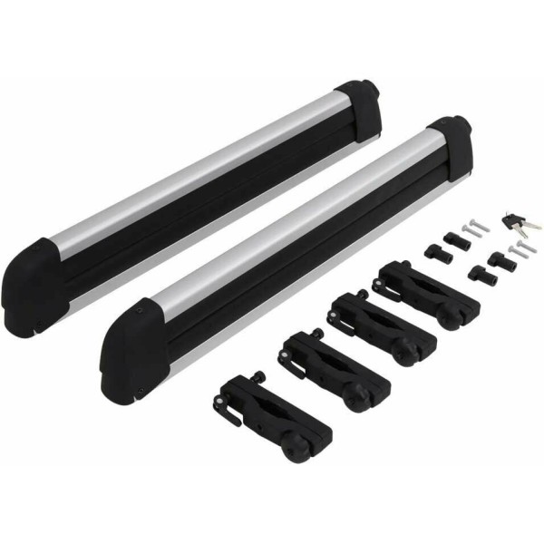 Suporti Ski snowboard 5 perechi Schiuri din aluminiu cu sistem antifurt Suporti Ski snowboard 5 perechi Schiuri din aluminiu cu sistem antifurt